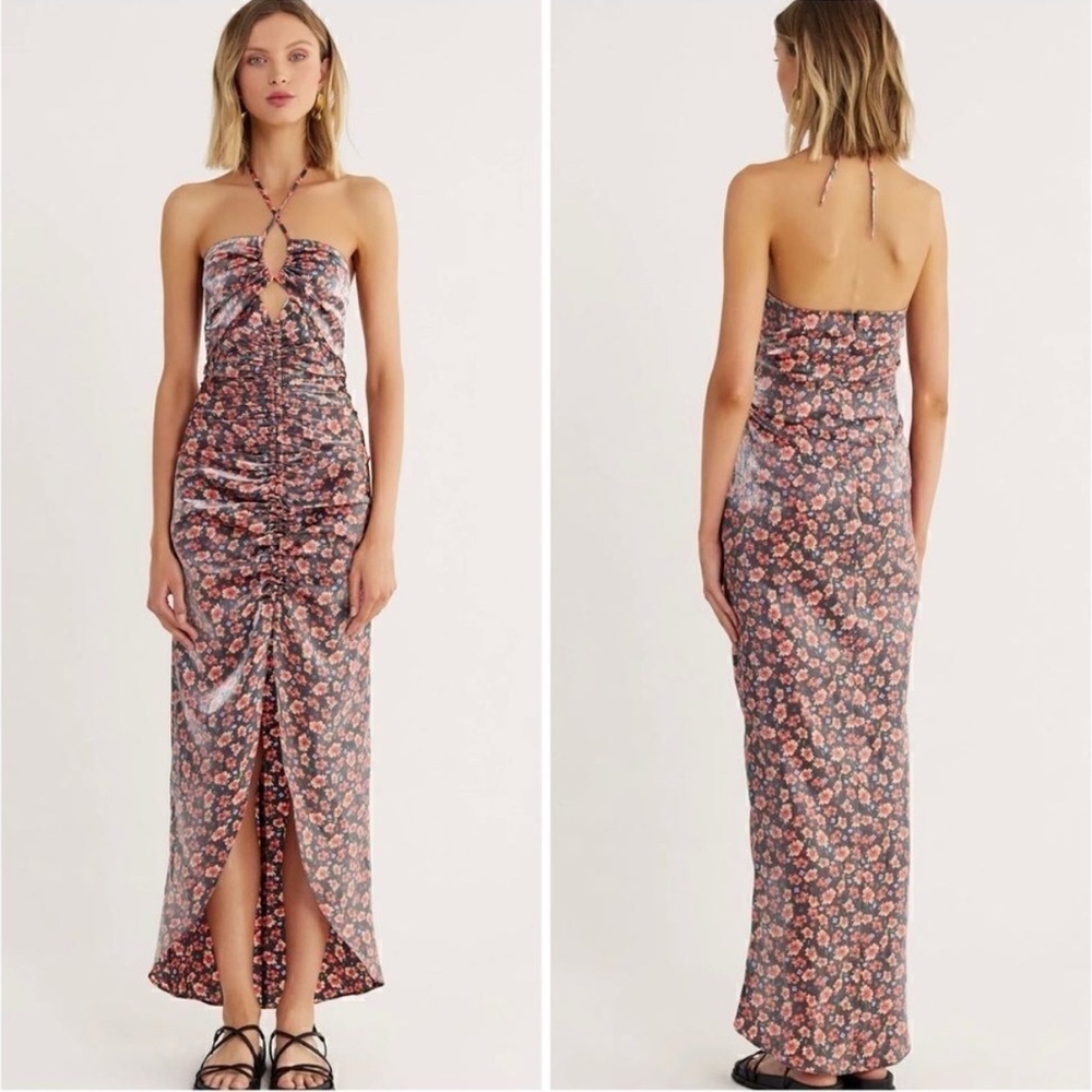 Rumer The Label Soraya Maxi Dress Black Floral